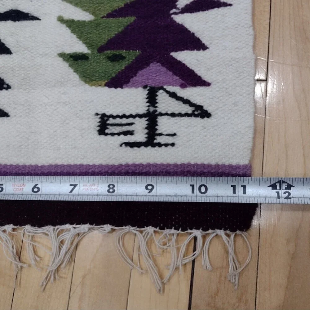 Vtg Set Handmade Peruvian Textile Placemats Wall Hangings Folk Art Girls Birds
